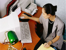 Woman at Computer